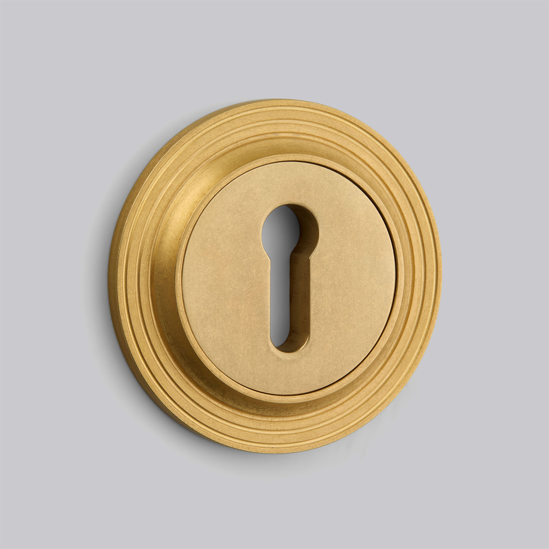 53mm Reeded Escutcheon - Standard Keyhole